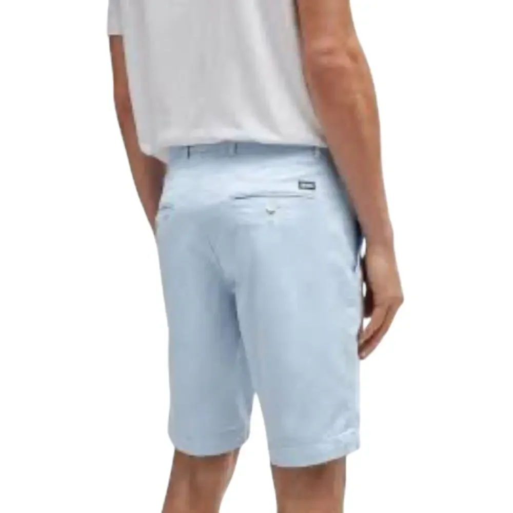BOSS Slice Stretch Cotton Shorts in Light Blue Slim Fit 10” inseam Size 38/EU54 - Picture 5 of 10